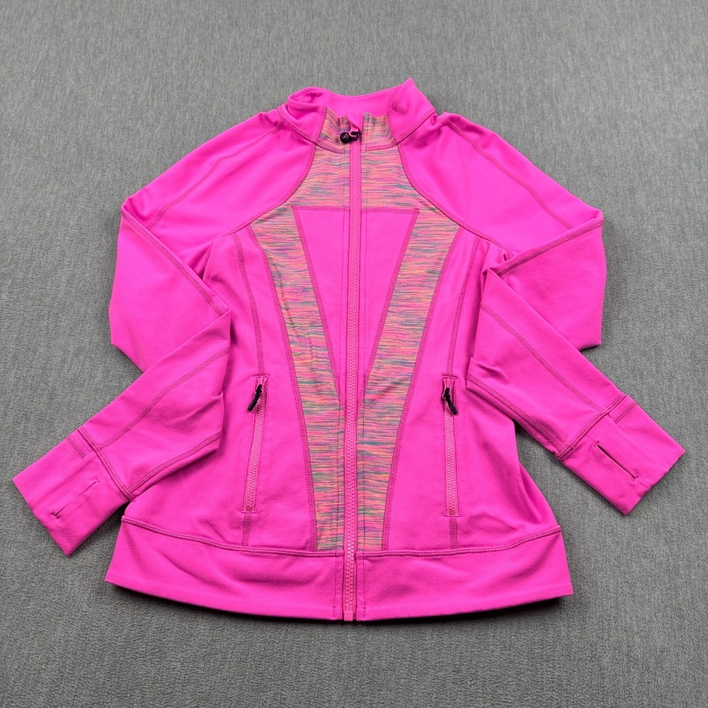 Ivivva By Lululemon Jacket Womens 14 Pink Perfect Your Practice Full Zip Active